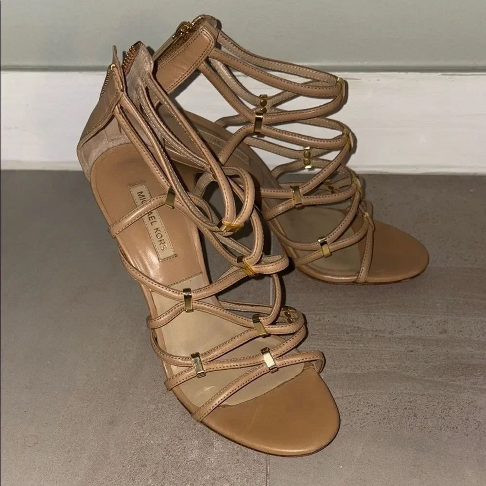 Michael Kors Nude Strappy Heels